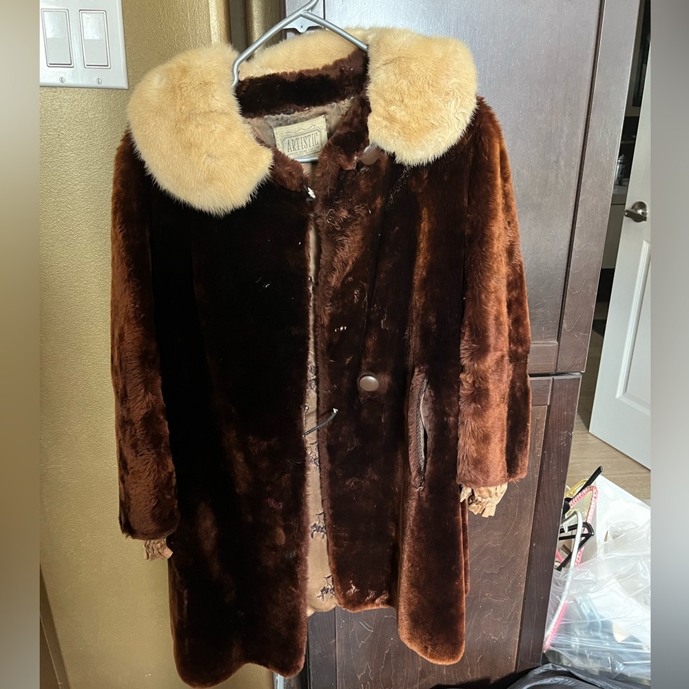 Lamb fur coat